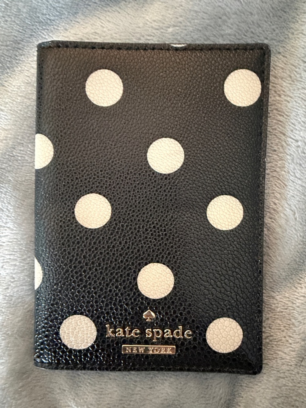 kate spade Black and White Polka Dot Passport Cover